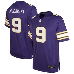 Exceptional J.J. McCarthy Minnesota Vikings Nike Youth Classic Alternate Player Game Jersey