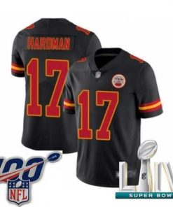 Exceptional 2020 Super Bowl LIV Kansas City Chiefs #17 Mecole Hardman Limited Black Rush Vapor Untouchable Football Jersey