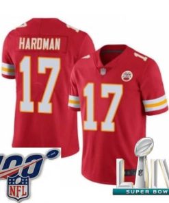 Premium 2020 Super Bowl LIV Kansas City Chiefs #17 Mecole Hardman Red Team Color Vapor Untouchable Limited Player Football Jersey