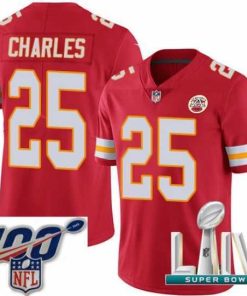 Premium 2020 Super Bowl LIV Kansas City Chiefs #25 Jamaal Charles Red Team Color Vapor Untouchable Limited Player Football Jersey