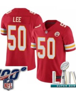 Gorgeous 2020 Super Bowl LIV Kansas City Chiefs #50 Darron Lee Red Team Color Vapor Untouchable Limited Player Football Jersey