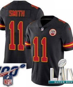 Premium 2020 Super Bowl LIV Nike Kansas City Chiefs #11 Alex Smith Limited Black Rush Vapor Untouchable NFL Jersey