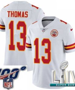 Outstanding 2020 Super Bowl LIV Nike Kansas City Chiefs #13 De'Anthony Thomas White Vapor Untouchable Limited Player NFL Jersey