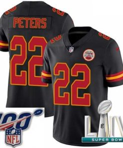 Exquisite 2020 Super Bowl LIV Nike Kansas City Chiefs #22 Marcus Peters Limited Black Rush Vapor Untouchable NFL Jersey