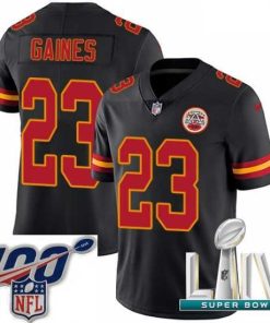 Premium 2020 Super Bowl LIV Nike Kansas City Chiefs #23 Phillip Gaines Limited Black Rush Vapor Untouchable NFL Jersey