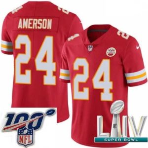 Exceptional 2020 Super Bowl LIV Nike Kansas City Chiefs #24 David Amerson Red Team Color Vapor Untouchable Limited Player NFL Jersey