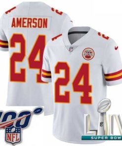 Marvelous 2020 Super Bowl LIV Nike Kansas City Chiefs #24 David Amerson White Vapor Untouchable Limited Player NFL Jersey