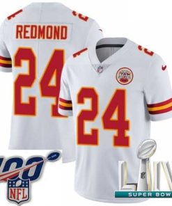 Exceptional 2020 Super Bowl LIV Nike Kansas City Chiefs #24 Will Redmond White Vapor Untouchable Limited Player NFL Jersey