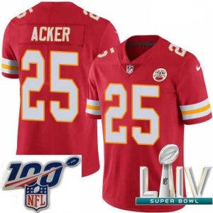 Exceptional 2020 Super Bowl LIV Nike Kansas City Chiefs #25 Kenneth Acker Red Team Color Vapor Untouchable Limited Player NFL Jersey
