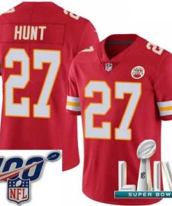 Superb 2020 Super Bowl LIV Nike Kansas City Chiefs #27 Kareem Hunt Red Team Color Vapor Untouchable Limited Player NFL Jersey