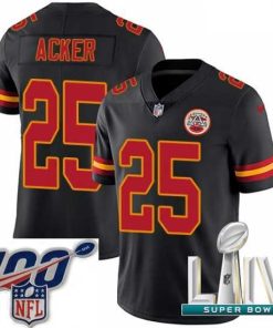 Superior 2020 Super Bowl LIV Nike Kansas City Chiefs #27 Kenneth Acker Limited Black Rush Vapor Untouchable NFL Jersey