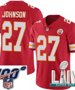 Gorgeous 2020 Super Bowl LIV Nike Kansas City Chiefs #27 Larry Johnson Red Team Color Vapor Untouchable Limited Player NFL Jersey