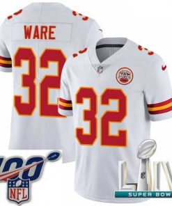 Premium 2020 Super Bowl LIV Nike Kansas City Chiefs #32 Spencer Ware White Vapor Untouchable Limited Player NFL Jersey
