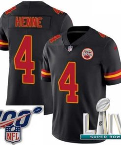 Outstanding 2020 Super Bowl LIV Nike Kansas City Chiefs #4 Chad Henne Limited Black Rush Vapor Untouchable NFL Jersey