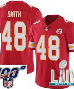 Superior 2020 Super Bowl LIV Nike Kansas City Chiefs #48 Terrance Smith Red Team Color Vapor Untouchable Limited Player NFL Jersey
