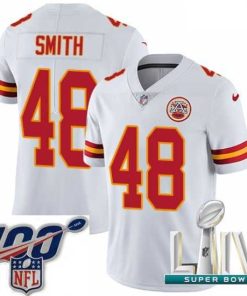 Outstanding 2020 Super Bowl LIV Nike Kansas City Chiefs #48 Terrance Smith White Vapor Untouchable Limited Player NFL Jersey