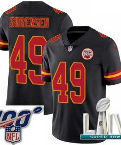 Gorgeous 2020 Super Bowl LIV Nike Kansas City Chiefs #49 Daniel Sorensen Limited Black Rush Vapor Untouchable NFL Jersey