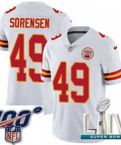 Exceptional 2020 Super Bowl LIV Nike Kansas City Chiefs #49 Daniel Sorensen White Vapor Untouchable Limited Player NFL Jersey