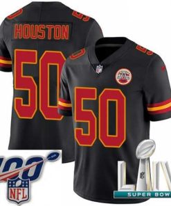 Finest 2020 Super Bowl LIV Nike Kansas City Chiefs #50 Justin Houston Limited Black Rush Vapor Untouchable NFL Jersey