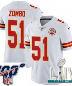 Exceptional 2020 Super Bowl LIV Nike Kansas City Chiefs #51 Frank Zombo White Vapor Untouchable Limited Player NFL Jersey