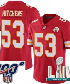 Outstanding 2020 Super Bowl LIV Nike Kansas City Chiefs #53 Anthony Hitchens Red Team Color Vapor Untouchable Limited Player NFL Jersey