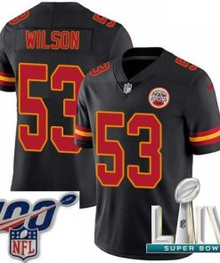 Superb 2020 Super Bowl LIV Nike Kansas City Chiefs #53 Ramik Wilson Limited Black Rush Vapor Untouchable NFL Jersey