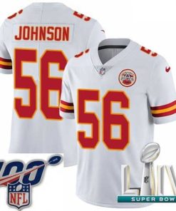Premium 2020 Super Bowl LIV Nike Kansas City Chiefs #56 Derrick Johnson White Vapor Untouchable Limited Player NFL Jersey