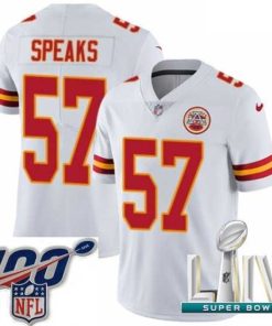 Finest 2020 Super Bowl LIV Nike Kansas City Chiefs #57 Breeland Speaks White Vapor Untouchable Limited Player NFL Jersey
