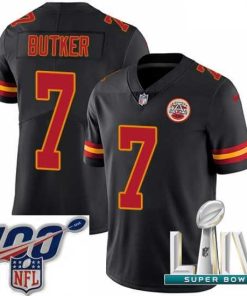 Superb 2020 Super Bowl LIV Nike Kansas City Chiefs #7 Harrison Butker Limited Black Rush Vapor Untouchable NFL Jersey