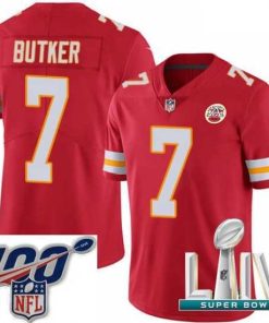 Superior 2020 Super Bowl LIV Nike Kansas City Chiefs #7 Harrison Butker Red Team Color Vapor Untouchable Limited Player NFL Jersey