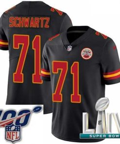 Exceptional 2020 Super Bowl LIV Nike Kansas City Chiefs #71 Mitchell Schwartz Limited Black Rush Vapor Untouchable NFL Jersey
