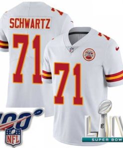 Superb 2020 Super Bowl LIV Nike Kansas City Chiefs #71 Mitchell Schwartz White Vapor Untouchable Limited Player NFL Jersey