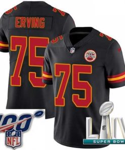 Finest 2020 Super Bowl LIV Nike Kansas City Chiefs #75 Cameron Erving Limited Black Rush Vapor Untouchable NFL Jersey