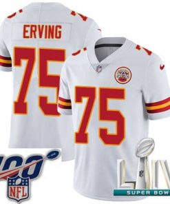 High quality 2020 Super Bowl LIV Nike Kansas City Chiefs #75 Cameron Erving White Vapor Untouchable Limited Player NFL Jersey