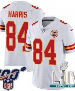 Exceptional 2020 Super Bowl LIV Nike Kansas City Chiefs #84 Demetrius Harris White Vapor Untouchable Limited Player NFL Jersey