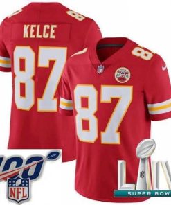 Marvelous 2020 Super Bowl LIV Nike Kansas City Chiefs #87 Travis Kelce Red Team Color Vapor Untouchable Limited Player NFL Jersey