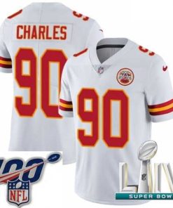 High quality 2020 Super Bowl LIV Nike Kansas City Chiefs #90 Stefan Charles White Vapor Untouchable Limited Player NFL Jersey