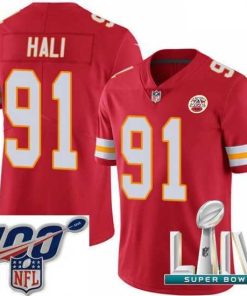 Superior 2020 Super Bowl LIV Nike Kansas City Chiefs #91 Tamba Hali Red Team Color Vapor Untouchable Limited Player NFL Jersey