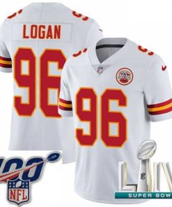 Exquisite 2020 Super Bowl LIV Nike Kansas City Chiefs #96 Bennie Logan White Vapor Untouchable Limited Player NFL Jersey