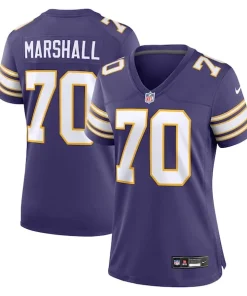 Marvelous Jim Marshall Minnesota Vikings Nike Women's Classic Retired Player Jersey