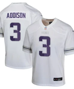 High quality Jordan Addison Minnesota Vikings Nike Youth Alternate Game Jersey