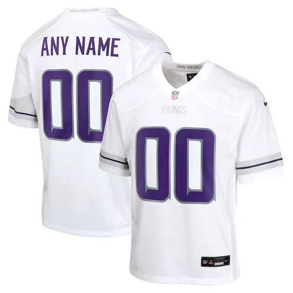 High quality Minnesota Vikings Nike Youth Alternate Custom Game Jersey