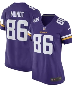Gorgeous Johnny Mundt Minnesota Vikings Nike Women's Game Player Jersey