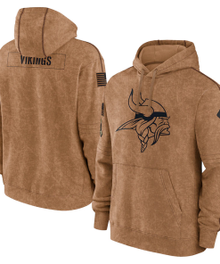 Outstanding Minnesota Vikings Men's Nike Brown 2023 Salute To Service Club Pullover Hoodie