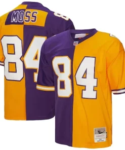 Exceptional Randy Moss Minnesota Vikings 1998 Split Legacy Replica Jersey