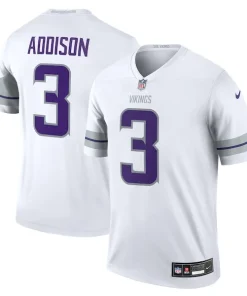 High quality Jordan Addison Minnesota Vikings Nike Alternate Legend Player Jersey