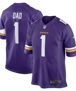 Marvelous Number 1 Dad Minnesota Vikings Nike Game Jersey