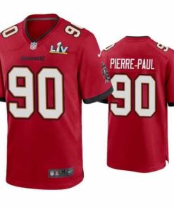 High quality Jason Pierre Paul Buccaneers Red Super Bowl Lv Game Jersey