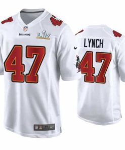 Gorgeous John Lynch Buccaneers White Super Bowl Lv Game Fashion Jersey