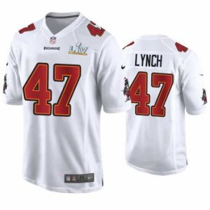 Gorgeous John Lynch Buccaneers White Super Bowl Lv Game Fashion Jersey